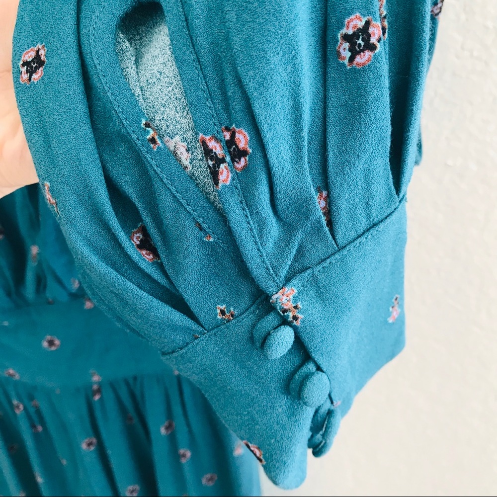 Free people green comb romper love grows Xs NWT - Picture 7 of 8